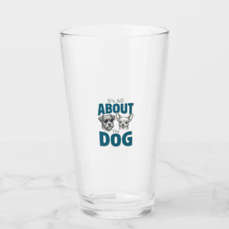 Copo De Pint Amante de Cachorro Engraçado Gráfico de Gravura Vi