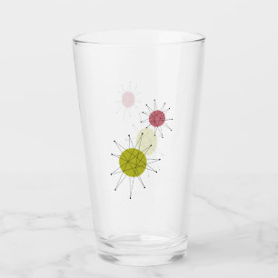 Copo De Pint Amassado Verde Rosa Franciscano Starburst Meio séc