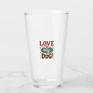 Copo De Pint Ame Me Ame Meu Cachorro Vintage Impressão de Pata 