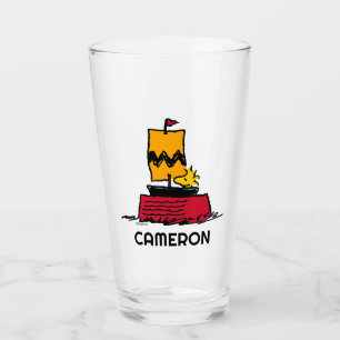 Copo De Pint Amendoins Barco de velas de galhardetes de madei