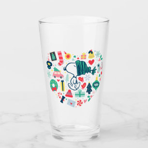Copo De Pint Amendoins Coração Feliz Feriado Snoopy
