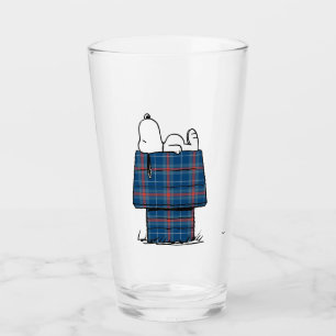 Copo De Pint Amendoins Feriado de Xadrez de Snoopy Flannel