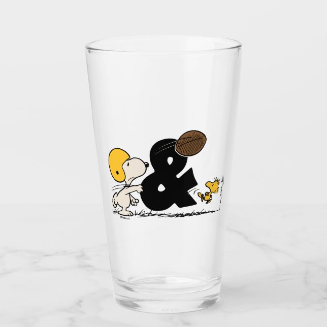 Copo De Pint Amendoins | Futebol Snoopy & Woodstock (Frente)