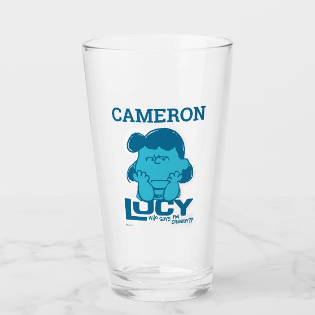 Copo De Pint Amendoins Lucy Quem diz que sou Crabby? (Frente)