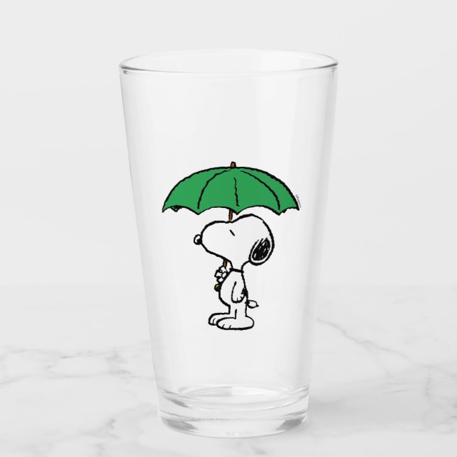 Copo De Pint Amendoins | Snoopy Green Umbrella (Frente)