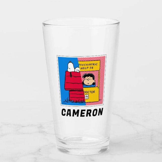 Copo De Pint Amendoins | Snoopy & Lucy Half & Half (Frente)