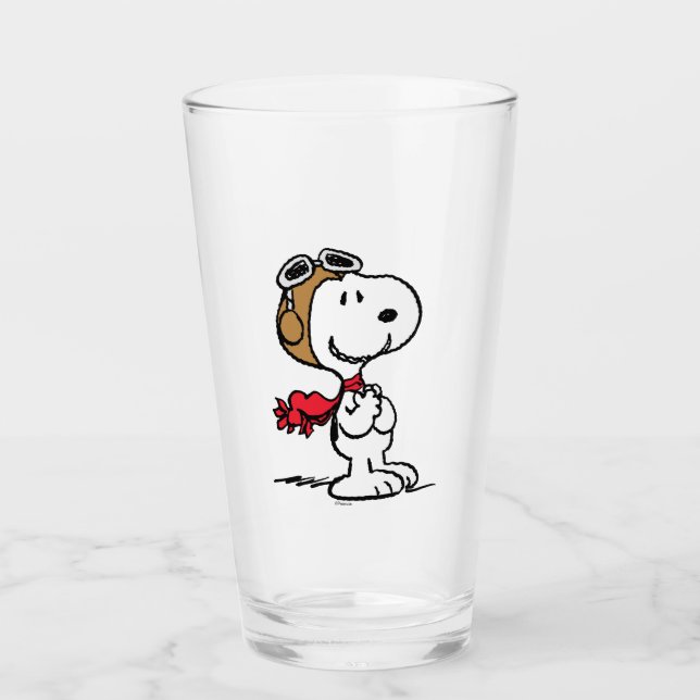 Copo De Pint Amendoins | Snoopy O Áce Voador (Frente)