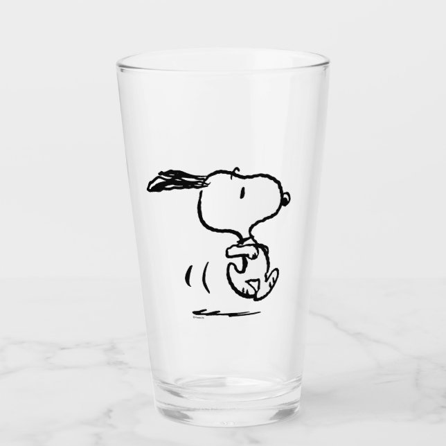 Copo De Pint Amendoins | Snoopy Running (Frente)