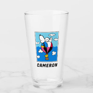 Copo De Pint Amendoins Snoopy & Woodstock Balão de Ar Quente