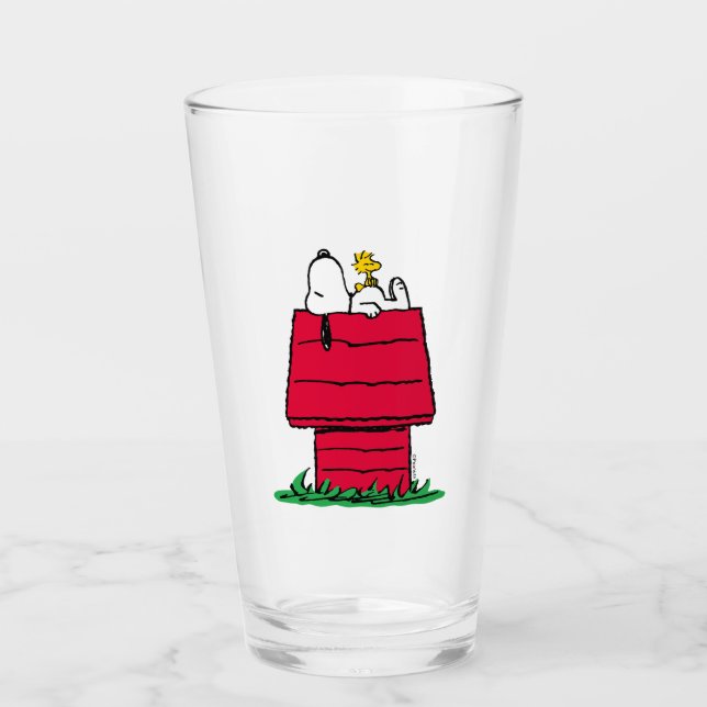 Copo De Pint Amendoins | Snoopy & Woodstock Doghouse (Frente)