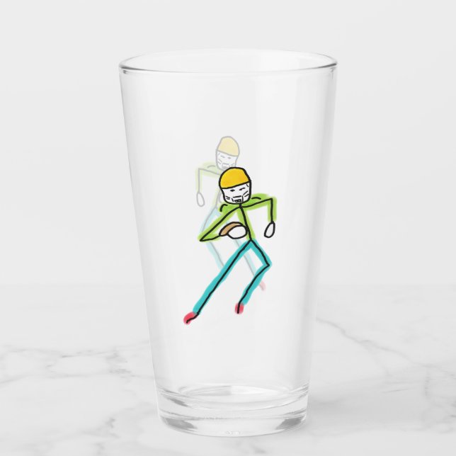 Copo De Pint American Football Stickman (Frente)