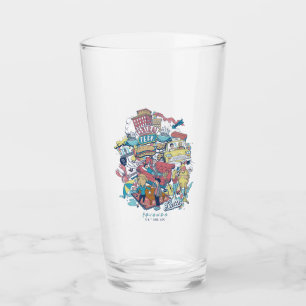 Copo De Pint AMIGOS™ Colagem de Cartoons
