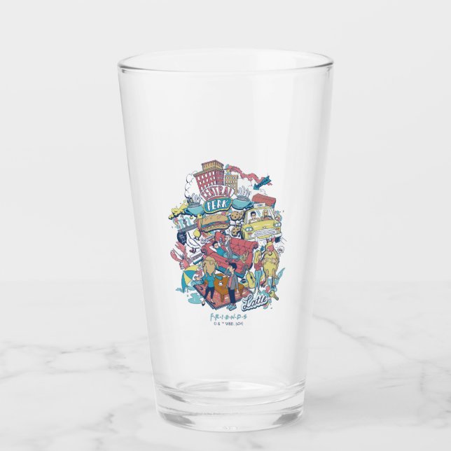 Copo De Pint AMIGOS™ | Colagem de Cartoons (Frente)