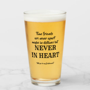 Copo De Pint Amigos do Tempo - Proposta Engraçada de Bridesmaid