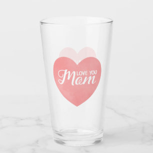 Copo De Pint Amo-te, mãe, dia de as mães de coração rosa