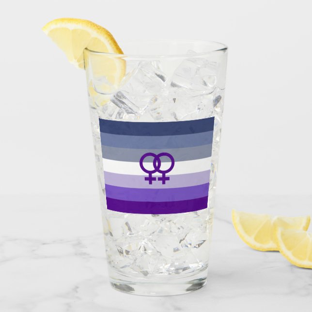 Copo De Pint Amor Butch Lésbico Orgulho WLW (Gelo frontal)