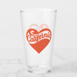 Copo De Pint Amor Califórnia em vidro gravado