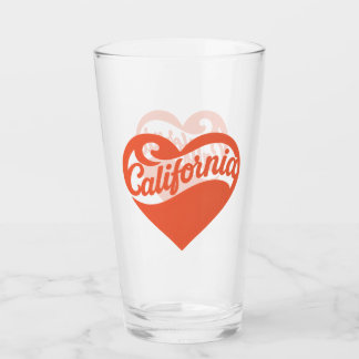 Copo De Pint Amor Califórnia em vidro gravado