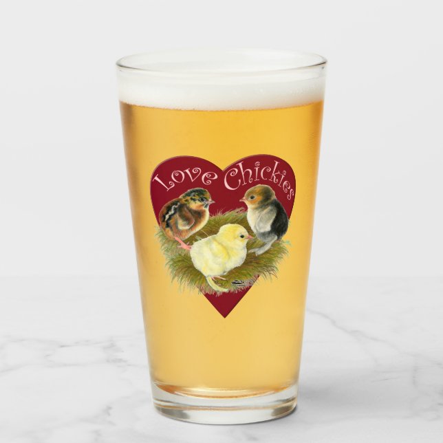 Copo De Pint Amor de Franguinhas (Frente (Preenchido))