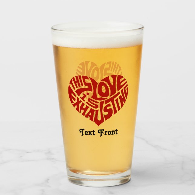 Copo De Pint Amor Exausto (Frente (Preenchido))