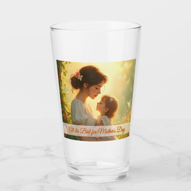 Copo De Pint Amor Materno Terno em Luz Florescente (Frente)