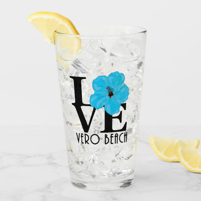 Copo De Pint AMOR Vero Beach Blue Hibiscus (Gelo frontal)