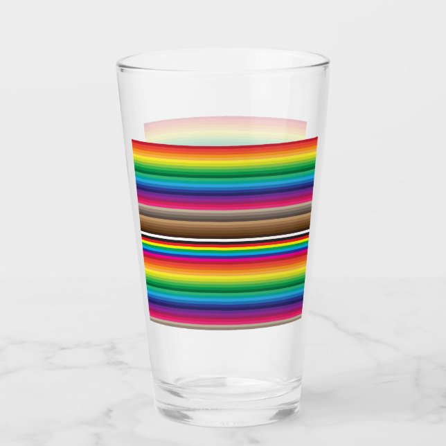 Copo De Pint amostras coloridas arco-íris (Frente)
