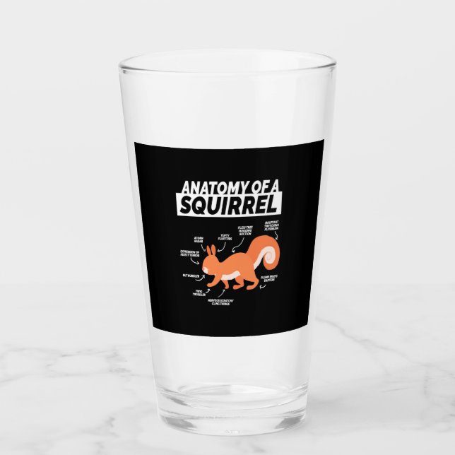 Copo De Pint Anatomia de um esquilo (Frente)