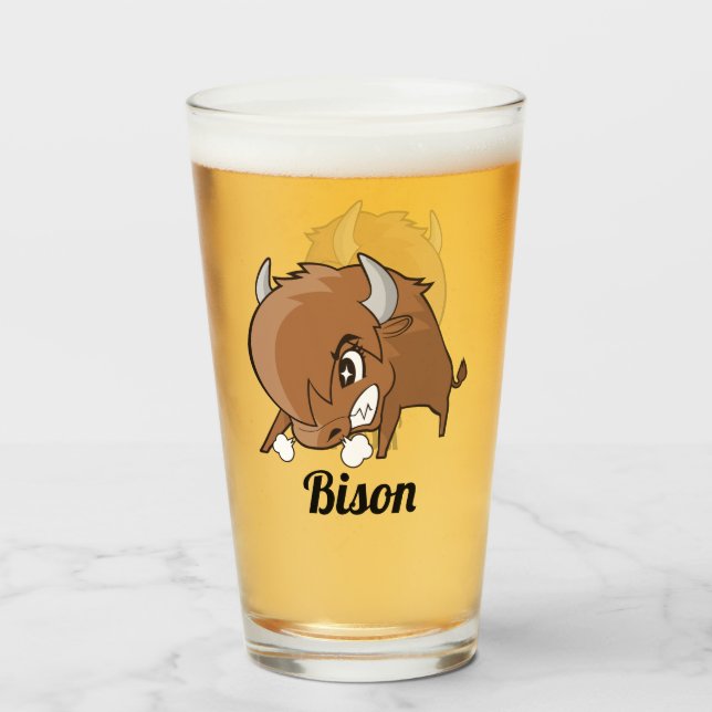Copo De Pint Angry Bison (Frente (Preenchido))