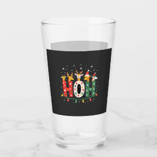 Copo De Pint Animação de Girafa Ho Ho Ho com Chapéu de Natal Co
