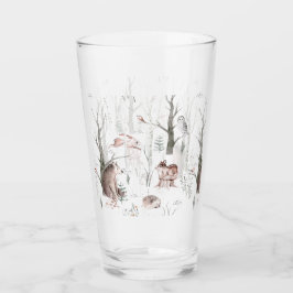 Copo De Pint Animais da Floresta de Aquarela