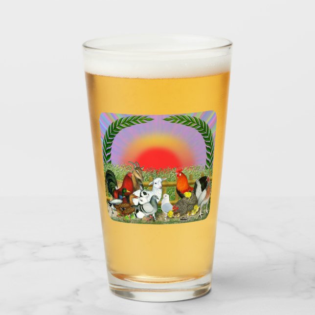 Copo De Pint Animais de exploração (Frente (Preenchido))