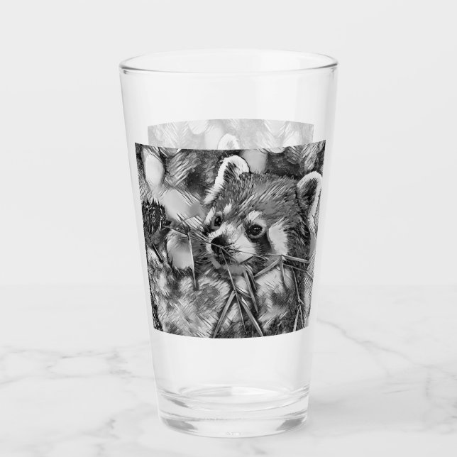 Copo De Pint AnimalArtBW_RedPanda_001 (Frente)
