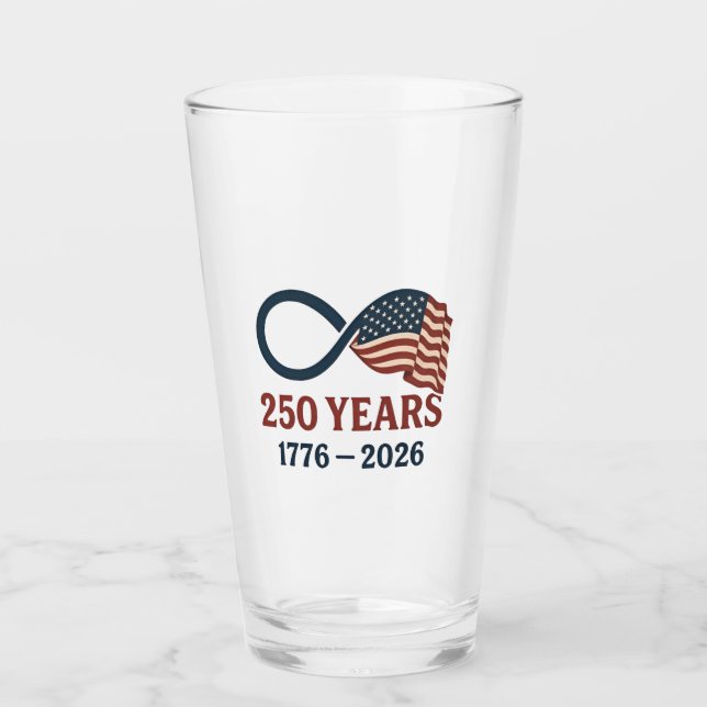 Copo De Pint Aniversário de 250 Anos 1776-2026 Patriótico dos E (Frente)