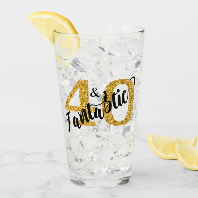Copo De Pint aniversário de 40 anos de Anos 40 e Fantásticos (Gelo frontal)