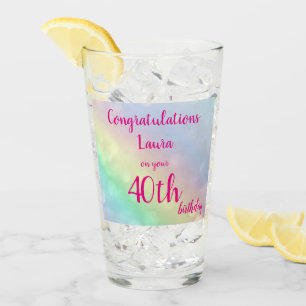 Copo De Pint aniversário de 40 anos feliz personalizado Bonito