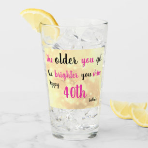 Copo De Pint aniversário de 40 anos personalizado nome de adi