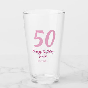 Copo De Pint aniversário de 50 anos adicionar nome data ano ros