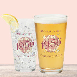 Copo De Pint Aniversário de 70 anos retrô roxo de 1956 