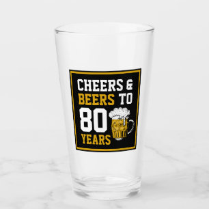 Copo De Pint Aniversário de 80 para 80 anos