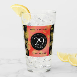 Copo De Pint Aniversário de Casamento da Elegante 29 Garnet