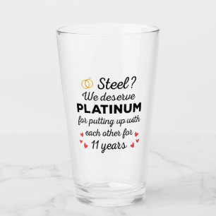 Copo De Pint Aniversário de Casamento de 11 I - Casal Engraçado