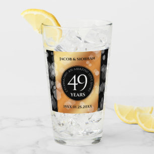 Copo De Pint Aniversário de Casamento de Cobre Elegante 49º
