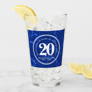 Copo De Pint Aniversário de Trabalho 20 anos do Elegante Blue M