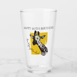 Copo De Pint Aniversário Divertido Girafa Legal Personalizado