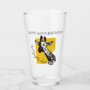 Copo De Pint Aniversário Divertido Girafa Legal Personalizado