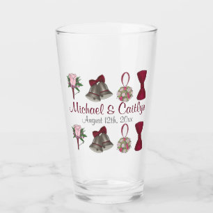 Copo De Pint Aniversário do Buquê Floral Arco Tie Floral