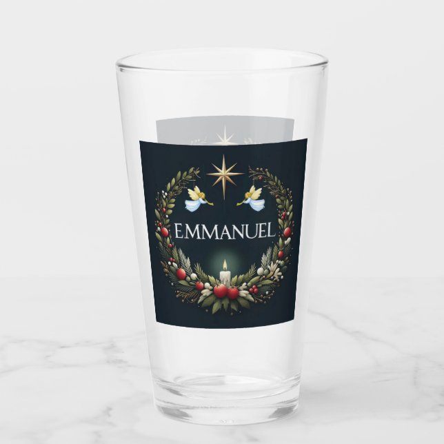 Copo De Pint Anjos de Natal Emmanuel (Frente)