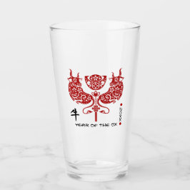 Copo De Pint Ano Chinês do Ox| Bebendo de Ano Personalizado