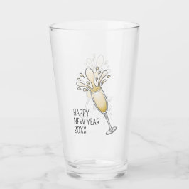 Copo De Pint Ano Novo Feliz e Espumante Champanhe